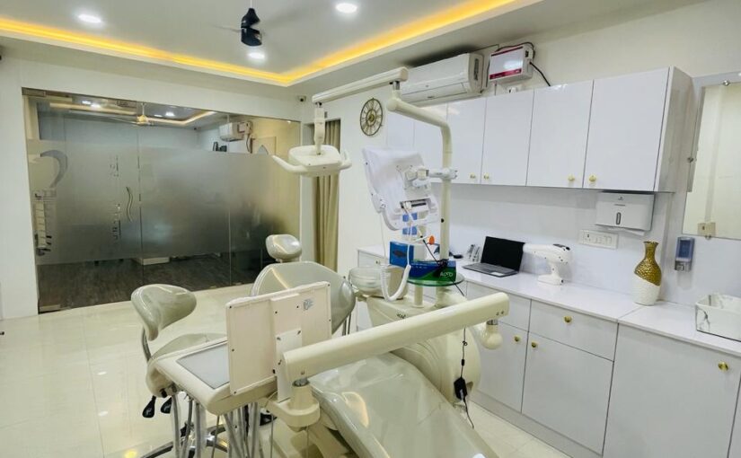 Dental treatment room with dental chair at Luxe Dental Clinic