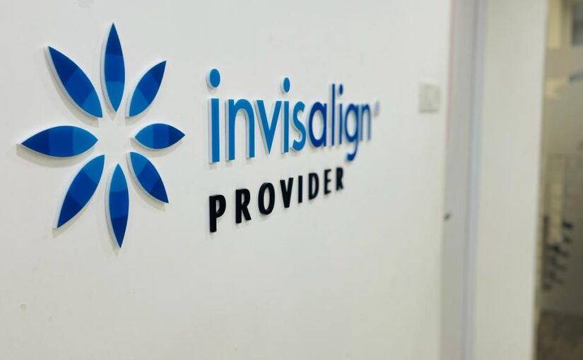 Invisalign Provider sign on the wall at Luxe Dental Clinic