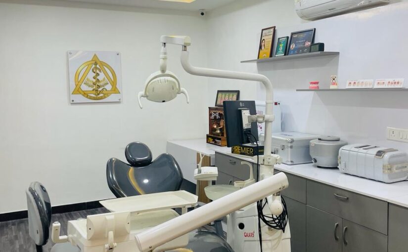 Second treatment room with dental chair and sterilisation equipment